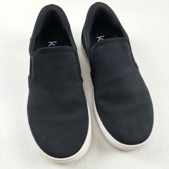 Kizik Shoes - Kizik Venice Slip On Shoe Womens 7.5 Black Canvas Hands Free Casual Sneaker